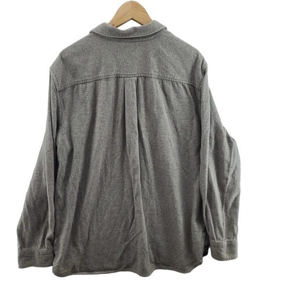 The North Face Men's Utility Flannel Shirt Double Chest Pocket Gray Size XL - Picture 8 of 11